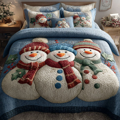 Winter Friends 3-Piece Quilted Bedding Set