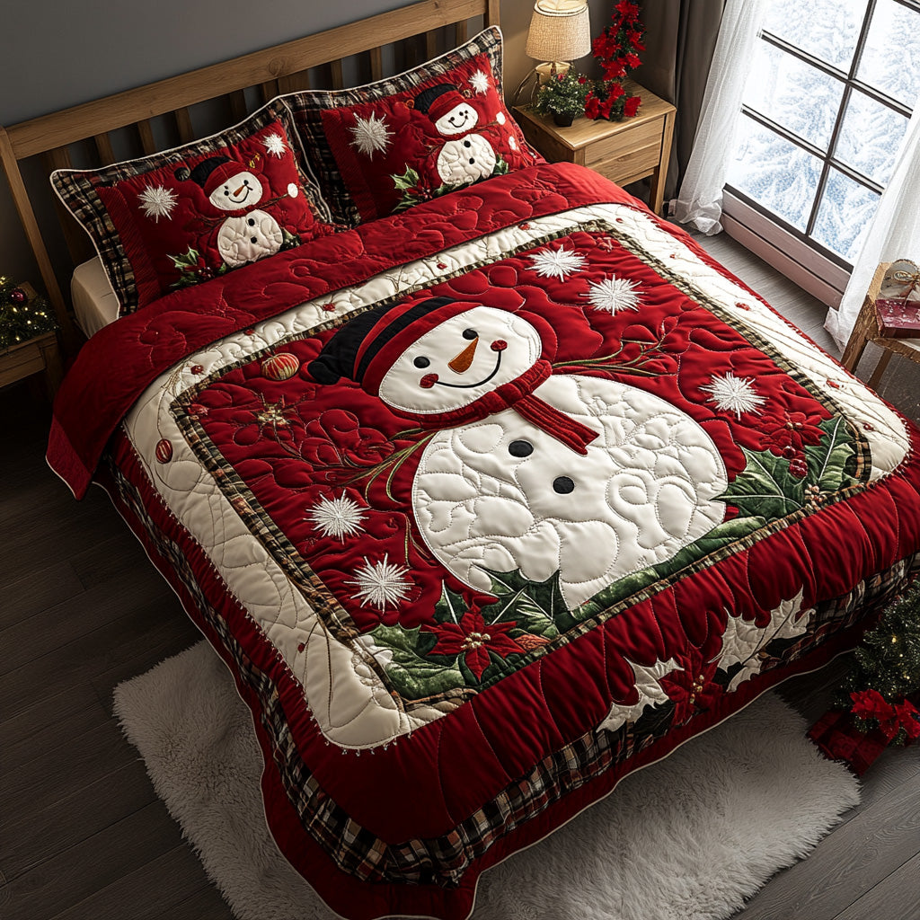 Winter Smile 3-Piece Quilted Bedding Set