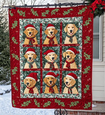 Winter Snow Paws Quilted Blanket