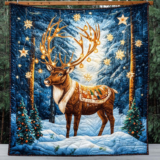 Winter Starlight Quilted Blanket