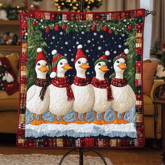 Winter Waddle Quilted Blanket