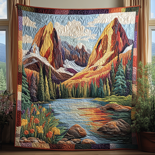 Winter Wood Quilted Blanket