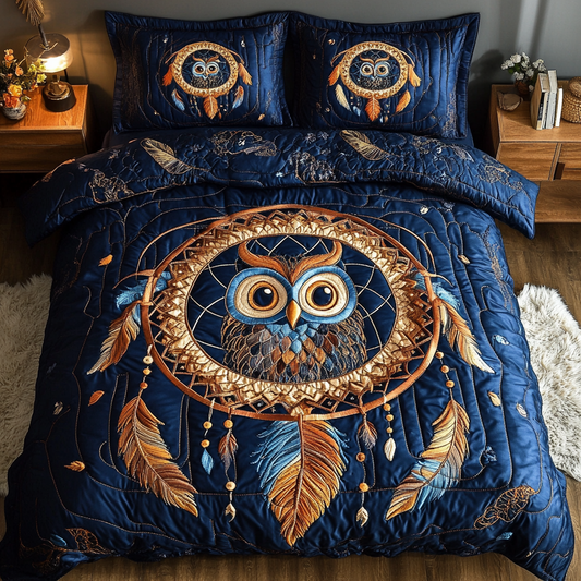 Wisdom Keeper 3-Piece Quilted Bedding Set