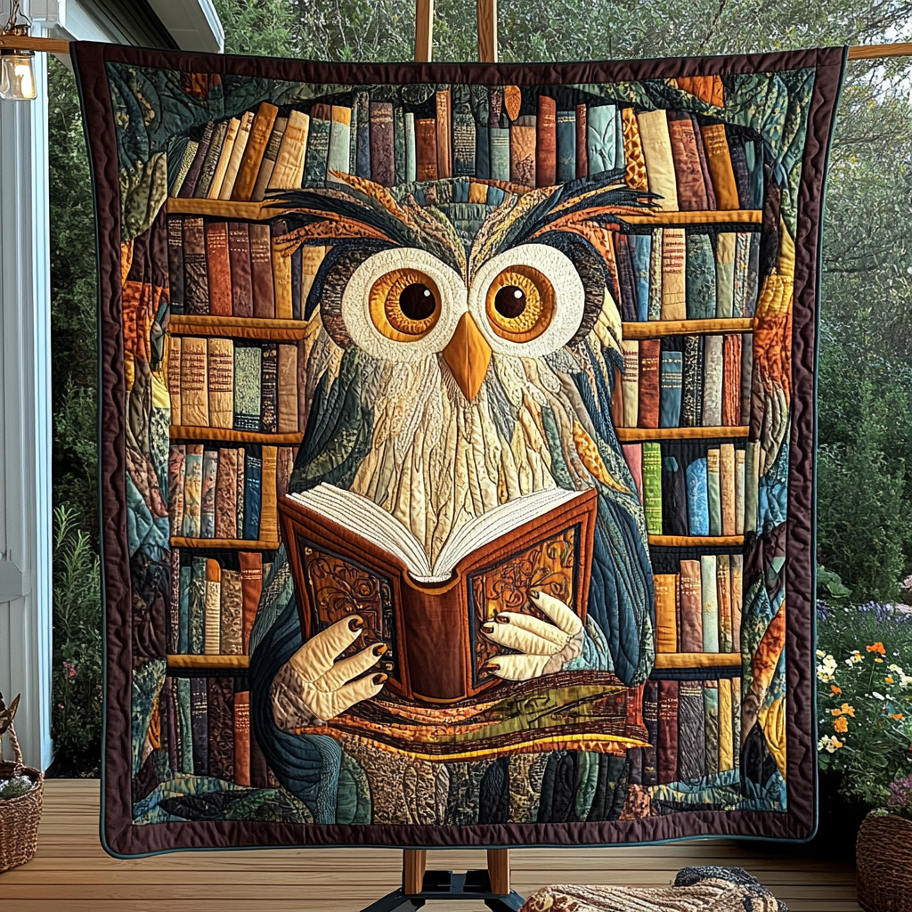 Wisdom in the Pages Quilted Blanket