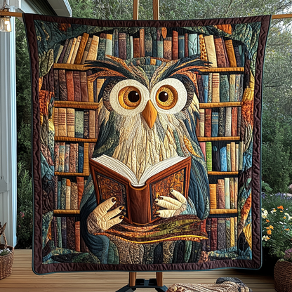 Wisdom in the Pages Quilted Blanket