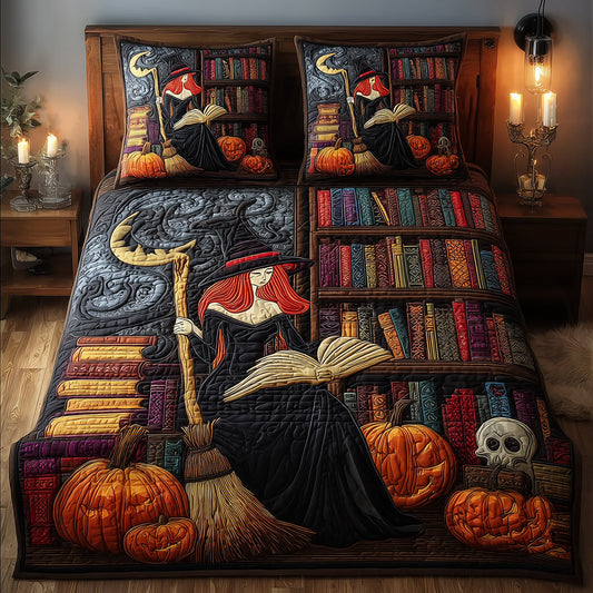 Witch Grimoire 3-Piece Quilted Bedding Set