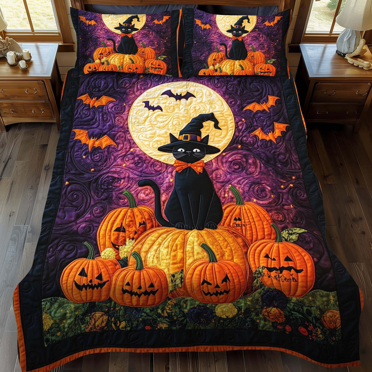 Witch Night Out 3-Piece Quilted Bedding Set