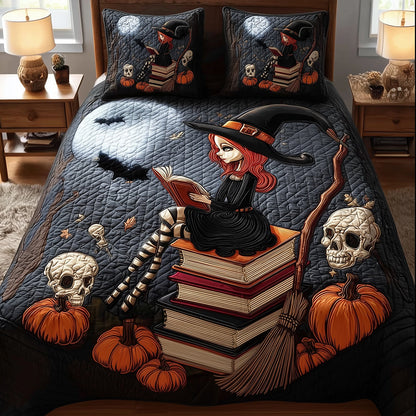 Witch Spellbook 3-Piece Quilted Bedding Set