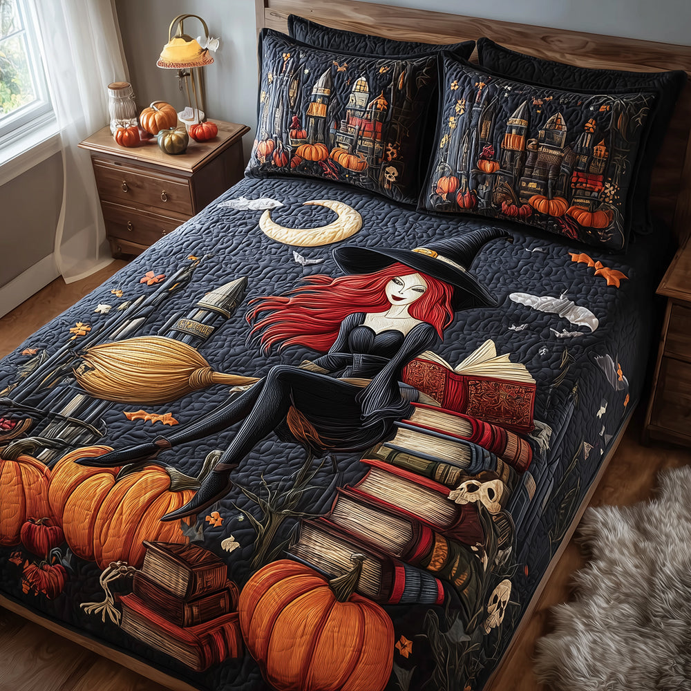 Witchy Stories 3-Piece Quilted Bedding Set