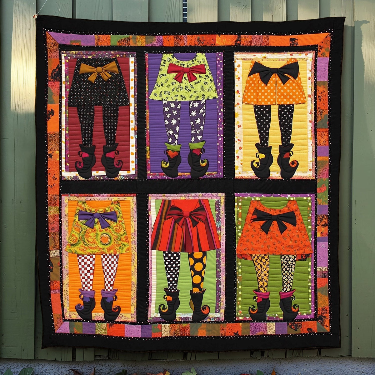 Witchy Wears Quilted Blanket