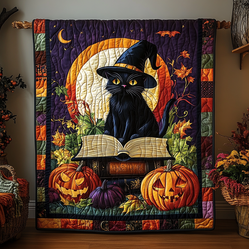 Witchy Whiskers Quilted Blanket