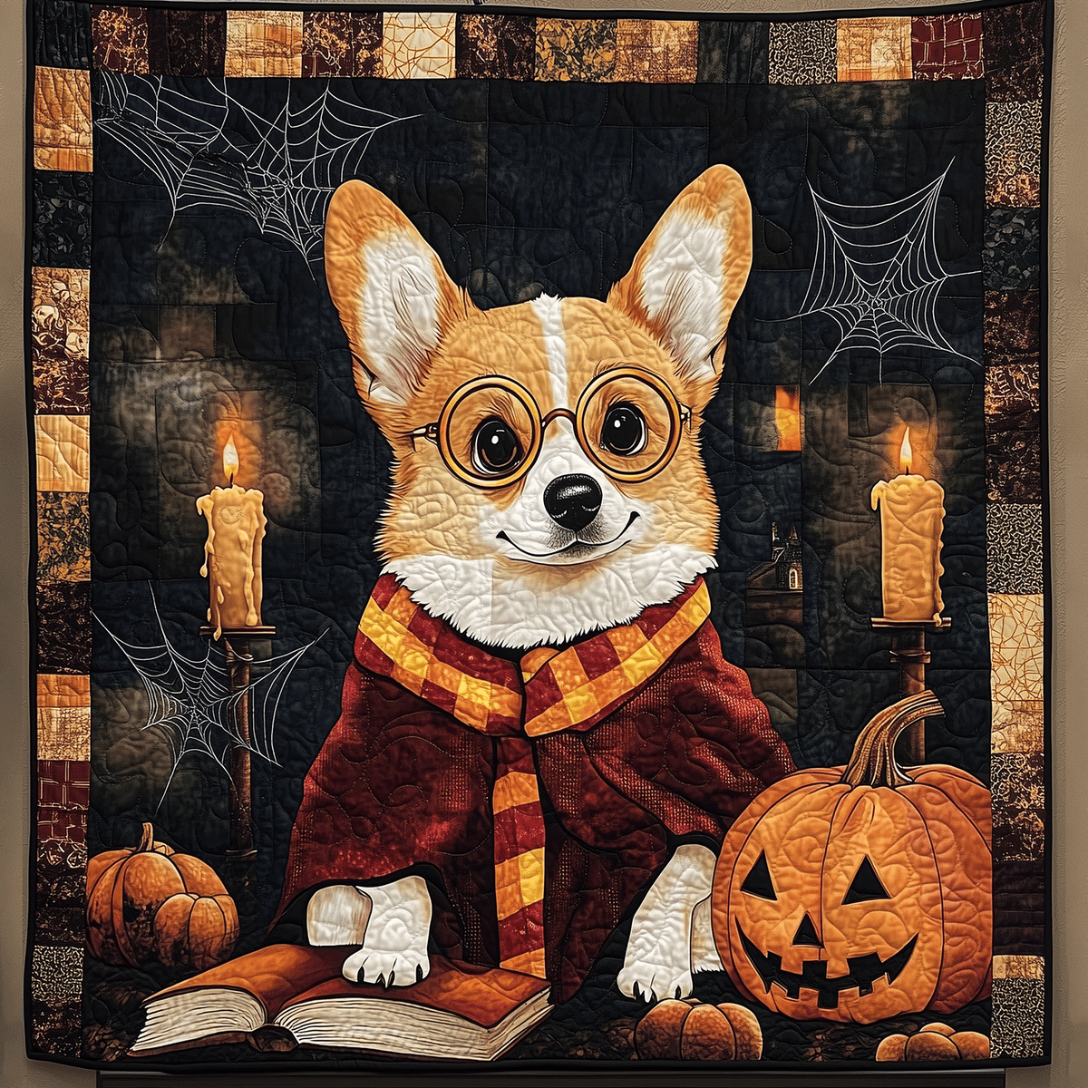 Witchy Woof Quilted Blanket