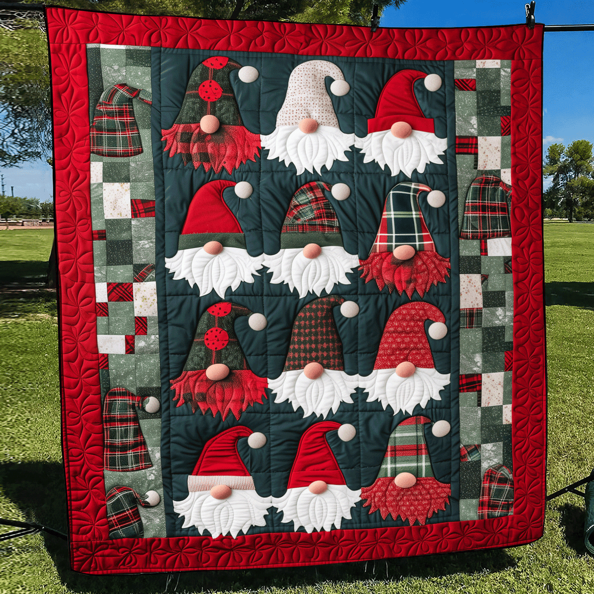 Woodland Gnome Quilted Blanket