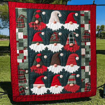 Woodland Gnome Quilted Blanket