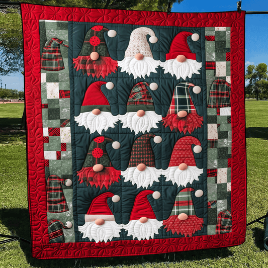 Woodland Gnome Quilted Blanket