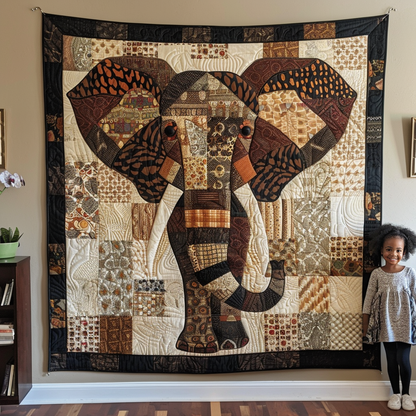 Woodland Harmony Elephant Quilted Blanket