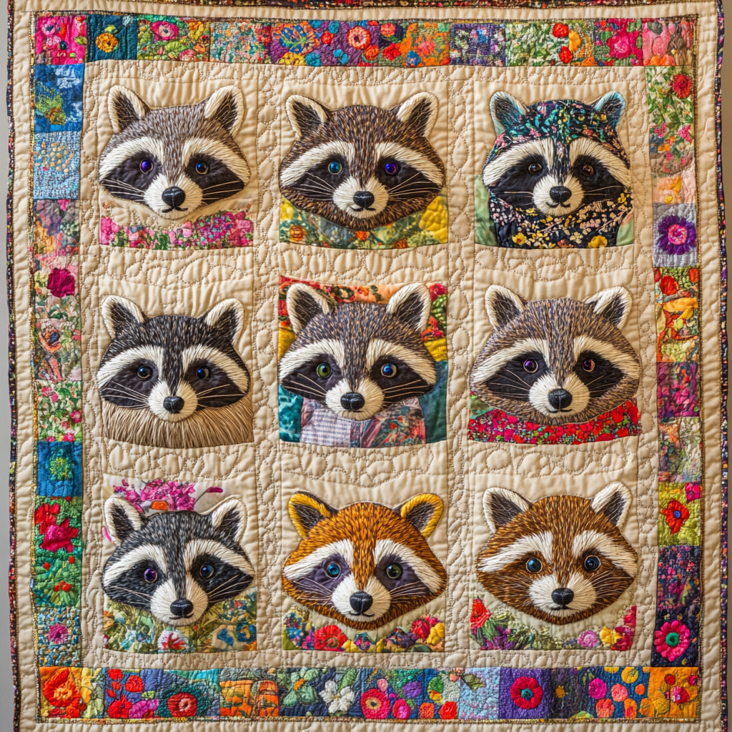 Woodland Bandit Quilted Blanket