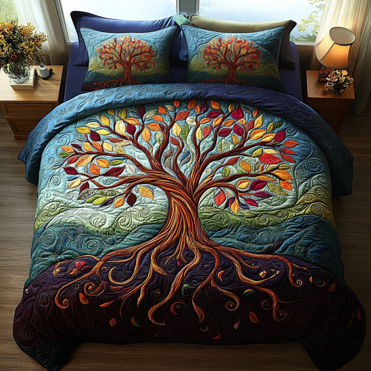 Woodland Spirit 3-Piece Quilted Bedding Set