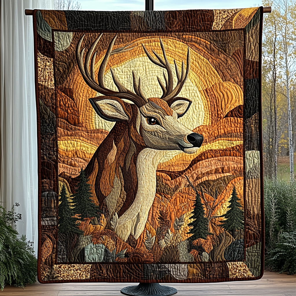 Woodland Wanderer Quilted Blanket