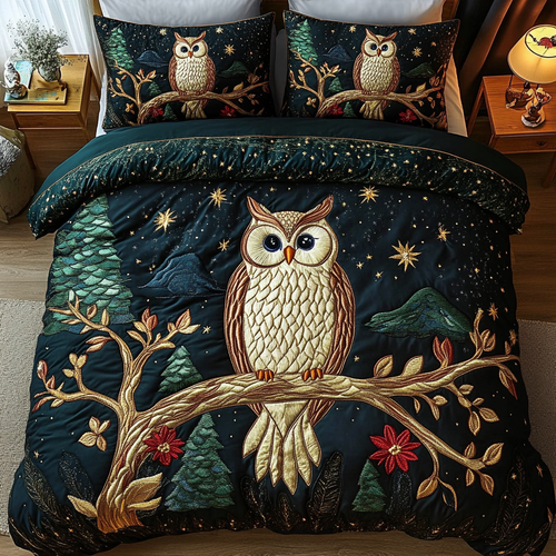 Woodland Wings 3-Piece Quilted Bedding Set