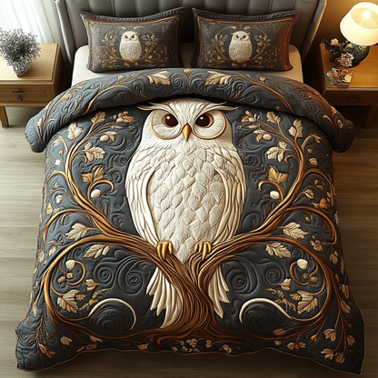 Woodland Wisdom 3-Piece Quilted Bedding Set