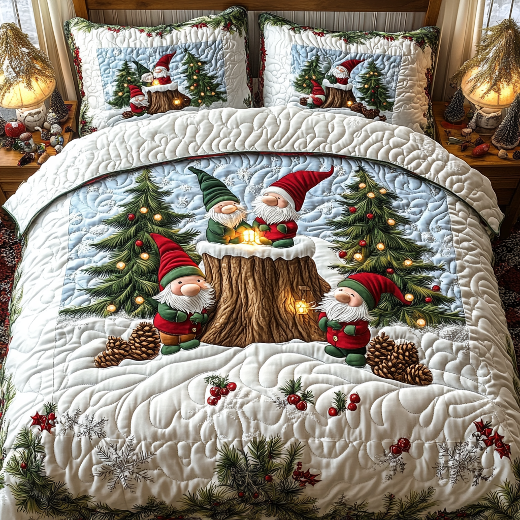Woodland Wonders 3-Piece Quilted Bedding Set