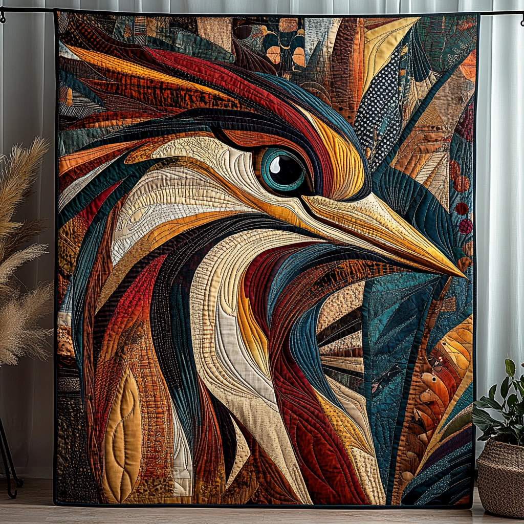 Woodpecker Native Quilted Blanket