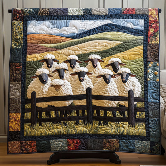 Woolly Meadow Quilted Blanket