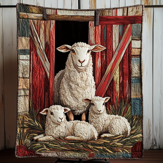 Wooly Meadow Quilted Blanket