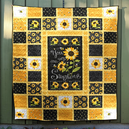 You Are My Sunshine Quilted Blanket