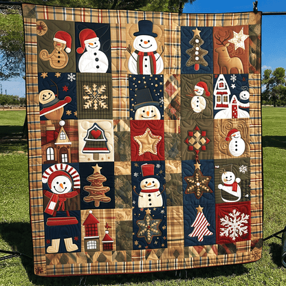 Yuletide Patchwork Quilted Blanket