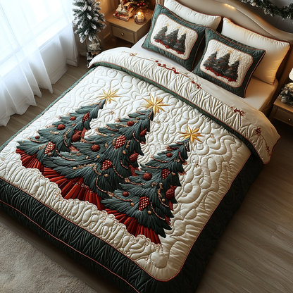 Yuletide Bliss 3-Piece Quilted Bedding Set