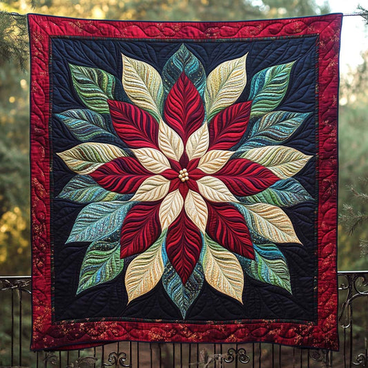 Yuletide Bloom Quilted Blanket
