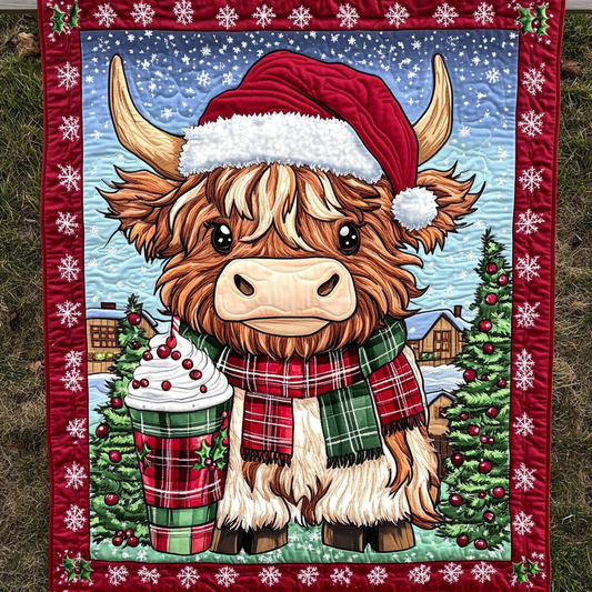 Yuletide Highland Charm Quilted Blanket