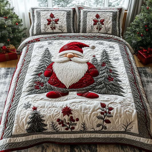 Yuletide Serenity 3-Piece Quilted Bedding Set