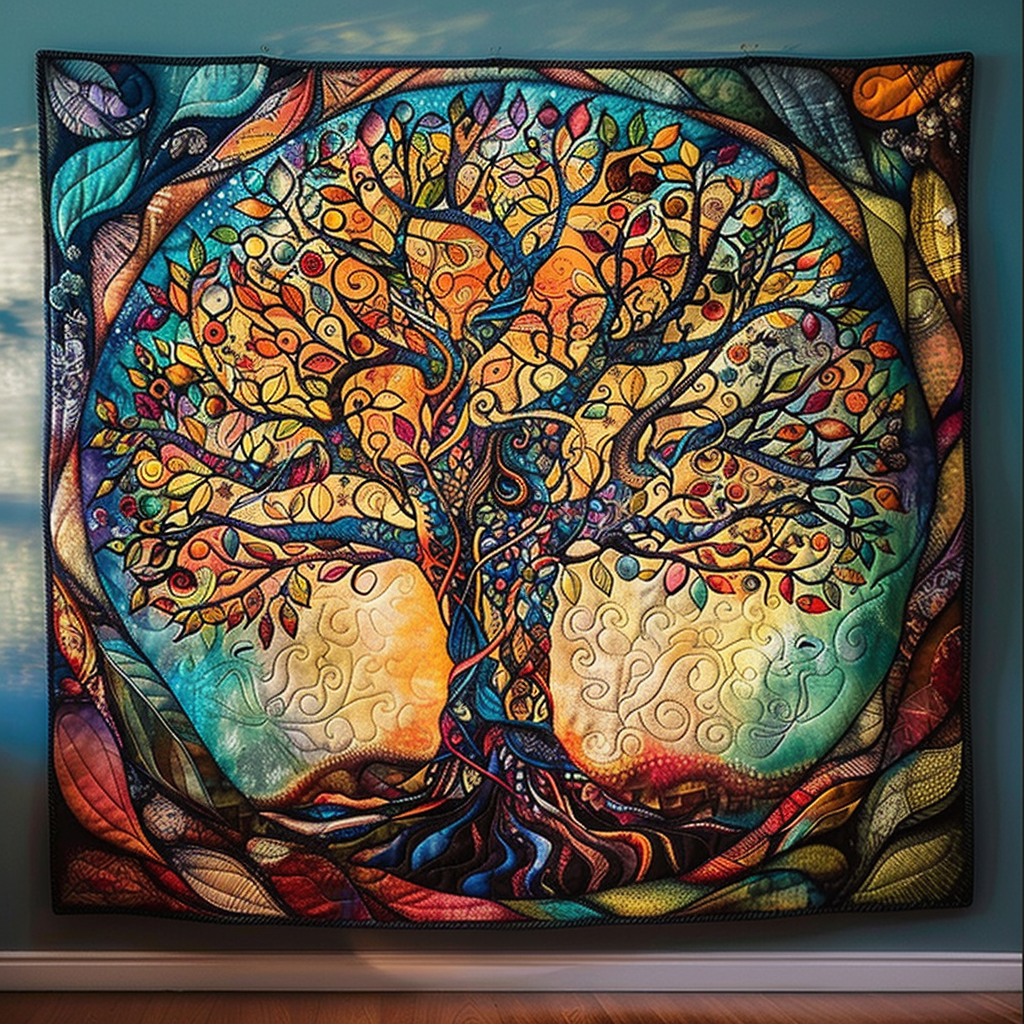 Roots and Branches Quilted Blanket