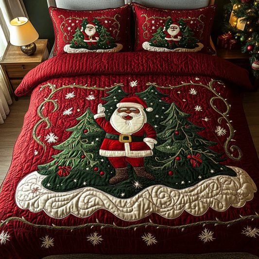Santa Workshop Wonder V2 3-Piece Quilted Bedding Set