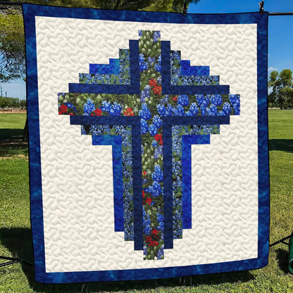 Christian Cross Quilted Blanket