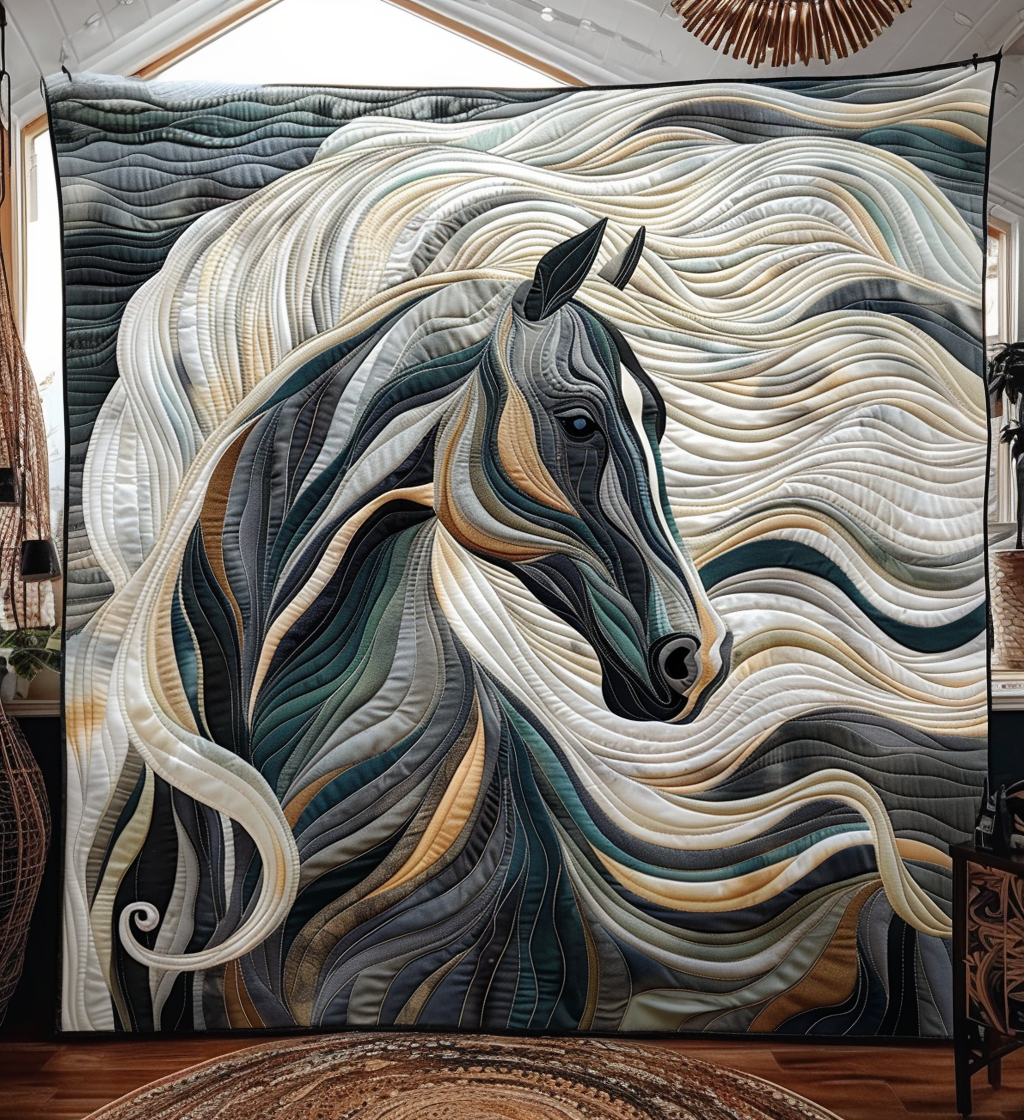 Horse Grace Quilted Blanket