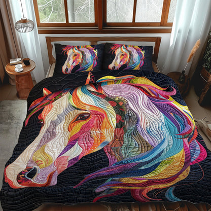 Horse Lover's Dream 3-Piece Quilted Bedding Set