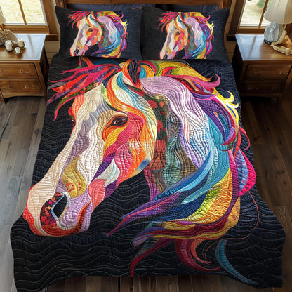 Horse Lover's Dream 3-Piece Quilted Bedding Set
