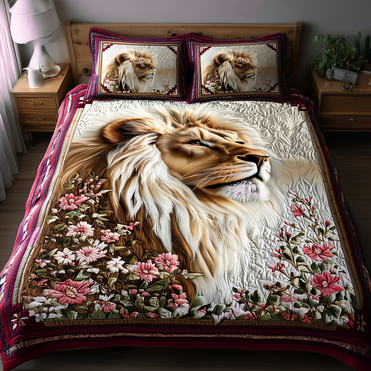 Noble Lion V2 3-Piece Quilted Bedding Set