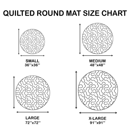 Festive Labrador Retriever Quilted Round Mat